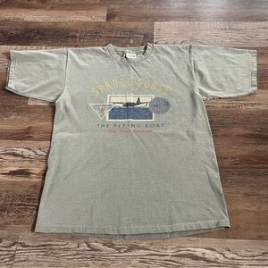 SDI Long Beach Spruce Goose plane vintage tshirt L